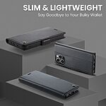 Θήκη iPhone 14 Pro - CASEME 023 - Flip Πορτοφόλι από Συνθετικό Δέρμα (PU) με TPU - Μαύρο - RFID/Stand — εικόνα 3