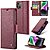 Flip Πορτοφόλι από Συνθετικό Δέρμα (PU) με TPU για iPhone 14 (CASEME 023) σε Κόκκινο — 3 θήκες καρτών, προστασία RFID & stand για hands-free προβολή.
