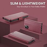 Θήκη iPhone 14 - CASEME 023 - Flip Πορτοφόλι από Συνθετικό Δέρμα (PU) με TPU - Κόκκινο - RFID/Stand — εικόνα 3