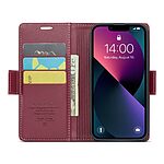 Θήκη iPhone 14 - CASEME 023 - Flip Πορτοφόλι από Συνθετικό Δέρμα (PU) με TPU - Κόκκινο - RFID/Stand — εικόνα 9