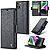 Flip Πορτοφόλι από Συνθετικό Δέρμα (PU) με TPU για iPhone 14 (CASEME 023) σε Μαύρο — 3 θήκες καρτών, προστασία RFID & βάση στήριξης.