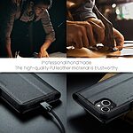 Θήκη iPhone 14 - CASEME 023 - Flip Πορτοφόλι από Συνθετικό Δέρμα (PU) με TPU - Μαύρο - RFID/Stand — εικόνα 2