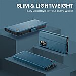 Θήκη iPhone 14 - CASEME 023 - Flip Πορτοφόλι από Συνθετικό Δέρμα (PU) με TPU - Μπλε - RFID/Stand — εικόνα 3