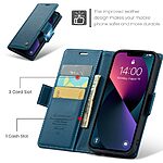 Θήκη iPhone 14 - CASEME 023 - Flip Πορτοφόλι από Συνθετικό Δέρμα (PU) με TPU - Μπλε - RFID/Stand — εικόνα 4