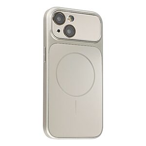 Σκληρή Πλάτη PC+TPU για iPhone 15 (OEM) σε Γκρι — ματ φινίρισμα, ενσωματωμένο προστατευτικό φακού & μαγνητικός δακτύλιος για καθημερινή προστασία.
