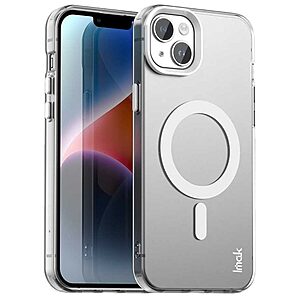 Σκληρή Πλάτη PC+TPU για iPhone 15 (IMAK) σε Λευκό με MagSafe — απορρόφηση κραδασμών & ανασηκωμένα χείλη κατά πτώσεων και γρατζουνιών.