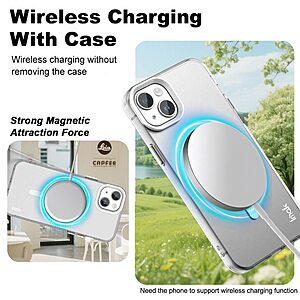 Θήκη iPhone 15 - IMAK - Σκληρή Πλάτη PC+TPU - Λευκό - MagSafe — εικόνα 2
