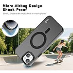 Θήκη iPhone 15 - IMAK - Σκληρή Πλάτη PC+TPU - Μαύρο - MagSafe — εικόνα 3