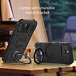 Θήκη iPhone 15 - OEM - Σκληρή Πλάτη PC+TPU - Μαύρο - MagSafe/Stand/Λουράκι — εικόνα 3