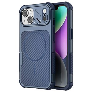 Σκληρή Πλάτη PC+TPU για iPhone 15 (OEM) σε Μπλε με μαγνήτη — ενισχυμένες γωνίες & ανασηκωμένα χείλη για προστασία από πτώσεις.