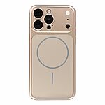 Σκληρή Πλάτη PC για iPhone 15 Pro Max (OEM) σε Χρυσό — ενσωματωμένο προστατευτικό κάμερας & μεταλλικό έλασμα για μαγνητικές βάσεις αυτοκινήτου.