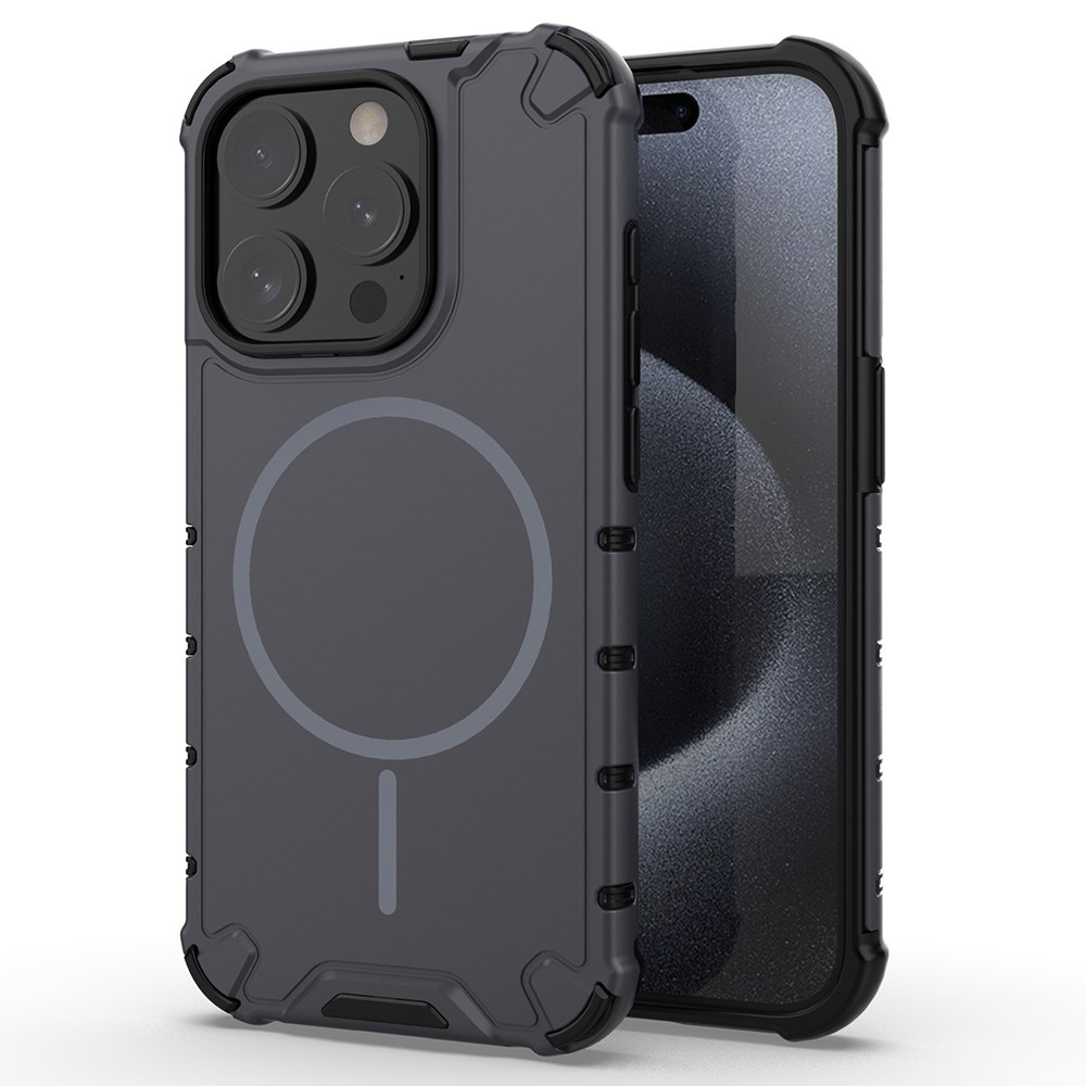 Θήκη iPhone 15 Pro Max - OEM - Σκληρή Πλάτη PC+TPU - Γκρι Σκληρή Πλάτη PC+TPU για iPhone 15 Pro Max (OEM) σε Γκρι — διπλή προστασία από πτώσεις με air cushions & ανάγλυφη υφή για καλύτερη ψύξη.