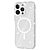 Σκληρή Πλάτη PC+TPU για iPhone 15 Pro Max (OEM) σε Λευκό με MagSafe — glitter σχέδιο & περιστρεφόμενο stand για hands-free χρήση.