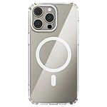 Σκληρή Πλάτη PC+TPU για iPhone 15 Pro Max (ABEEL) σε Λευκό με MagSafe — ανασηκωμένα χείλη & airbag γωνίες κατά των πτώσεων.
