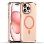 Σκληρή Πλάτη PC+TPU για iPhone 15 Pro Max (OEM) σε Πορτοκαλί με MagSafe — ημιδιάφανο ματ φινίρισμα που δεν κρατά δαχτυλιές, λεπτό & ελαφρύ.