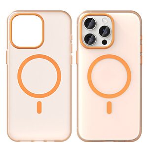 Θήκη iPhone 15 Pro Max - OEM - Σκληρή Πλάτη PC+TPU - Πορτοκαλί - MagSafe — εικόνα 2
