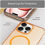 Θήκη iPhone 15 Pro Max - OEM - Σκληρή Πλάτη PC+TPU - Πορτοκαλί - MagSafe — εικόνα 5