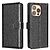 Flip Πορτοφόλι από Συνθετικό Δέρμα (PU) με TPU για iPhone 15 Pro Max (BINFEN COLOR) σε Μαύρο — 3 θήκες καρτών, προστασία RFID & stand.
