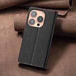 Θήκη iPhone 15 Pro Max - BINFEN COLOR BF32 - Flip Πορτοφόλι από Συνθετικό Δέρμα (PU) με TPU - Μαύρο - RFID/Stand — εικόνα 9