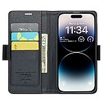 Θήκη iPhone 15 Pro Max - CASEME 023 - Flip Πορτοφόλι από Συνθετικό Δέρμα (PU) με TPU - Μαύρο - RFID/Stand — εικόνα 9