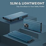 Θήκη iPhone 15 Pro Max - CASEME 023 - Flip Πορτοφόλι από Συνθετικό Δέρμα (PU) με TPU - Μπλε - RFID/Stand — εικόνα 6