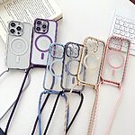 Θήκη iPhone 15 Pro Max - OEM - Πλάτη TPU - Χρυσό - MagSafe/Λουράκι — εικόνα 7