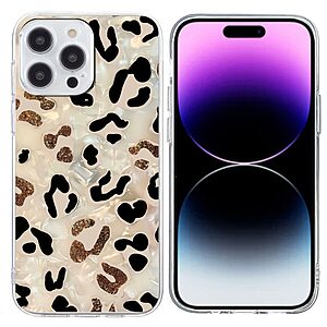 Πλάτη TPU για iPhone 15 Pro Max (OEM) σε Πολύχρωμο με σχέδιο λεοπάρ — λεπτό, ελαφρύ προφίλ & απορρόφηση κραδασμών για καθημερινή προστασία.