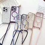 Θήκη iPhone 15 Pro Max - OEM - Πλάτη TPU - Ροζ χρυσό - MagSafe/Λουράκι — εικόνα 6