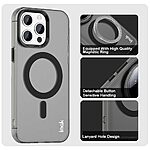 Θήκη iPhone 15 Pro - IMAK - Σκληρή Πλάτη PC+TPU - Μαύρο - MagSafe — εικόνα 4