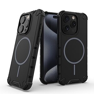 Θήκη iPhone 15 Pro - OEM - Σκληρή Πλάτη PC+TPU - Μαύρο — εικόνα 2