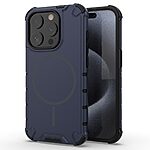Σκληρή Πλάτη PC+TPU για iPhone 15 Pro (OEM) σε Μπλε σκούρο — διπλή προστασία, αερόσακοι στις γωνίες & μαγνητικό δαχτυλίδι για αξεσουάρ.