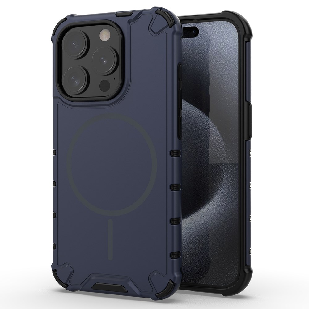 Θήκη iPhone 15 Pro - OEM - Σκληρή Πλάτη PC+TPU - Μπλε σκούρο Σκληρή Πλάτη PC+TPU για iPhone 15 Pro (OEM) σε Μπλε σκούρο — διπλή προστασία, αερόσακοι στις γωνίες & μαγνητικό δαχτυλίδι για αξεσουάρ.
