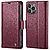 Flip Πορτοφόλι για iPhone 15 Pro (CASEME 023) σε Κόκκινο — 3 θήκες καρτών, προστασία RFID & βάση stand για hands-free προβολή.