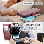 Θήκη iPhone 15 Pro - CASEME 023 - Flip Πορτοφόλι από Συνθετικό Δέρμα (PU) με TPU - Κόκκινο - RFID/Stand — εικόνα 2