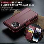 Θήκη iPhone 15 Pro - CASEME 023 - Flip Πορτοφόλι από Συνθετικό Δέρμα (PU) με TPU - Κόκκινο - RFID/Stand — εικόνα 4