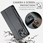 Θήκη iPhone 15 Pro - CASEME 023 - Flip Πορτοφόλι από Συνθετικό Δέρμα (PU) με TPU - Μαύρο - RFID/Stand — εικόνα 3