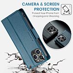 Θήκη iPhone 15 Pro - CASEME 023 - Flip Πορτοφόλι από Συνθετικό Δέρμα (PU) με TPU - Μπλε - RFID/Stand — εικόνα 3