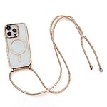 Πλάτη TPU για iPhone 15 Pro (OEM) σε Χρυσό με MagSafe & λουράκι — διάφανη πλάτη, επιμεταλλωμένο πλαίσιο και ευέλικτη προστασία.