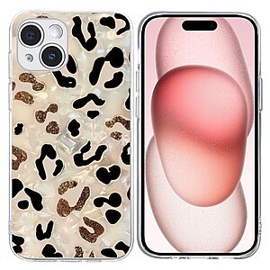 Πλάτη TPU για iPhone 15 (OEM) σε Πολύχρωμο με λεοπάρ σχέδιο — απορρόφηση κραδασμών, λεπτό προφίλ & προστασία από γρατζουνιές.