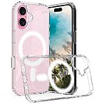 Σκληρή Πλάτη PC+TPU για iPhone 16 (OEM) σε Διάφανο με MagSafe — ανασηκωμένα χείλη & μαγνητικός δακτύλιος για καθημερινή προστασία.