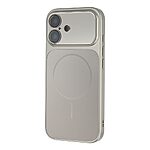 Σκληρή Πλάτη PC+TPU για iPhone 16 (OEM) σε Γκρι — ματ φινίρισμα, μαγνητικό δαχτυλίδι & προστασία φακών κάμερας από πτώσεις και γρατζουνιές.