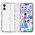 Σκληρή Πλάτη PC+TPU για iPhone 16 (OEM) σε Λευκό με MagSafe — glitter σχέδιο & περιστρεφόμενο stand για hands-free προβολή.