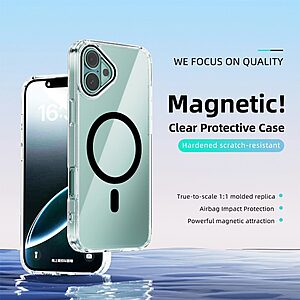 Θήκη iPhone 16 - ABEEL - Σκληρή Πλάτη PC+TPU - Μαύρο - MagSafe — εικόνα 2
