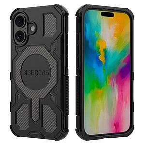 Θήκες Κινητών & Αξεσουάρ | ThikiShop.gr 30 Σκληρή Πλάτη PC+TPU για iPhone 16 (BIBERCAS) σε Μαύρο με MagSafe — ενισχυμένες γωνίες airbag & αντιολισθητική υφή για προστασία από πτώσεις.