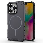 Σκληρή Πλάτη PC+TPU για iPhone 16 Pro Max (OEM) σε Γκρι — διπλή προστασία με αερόσακους στις γωνίες & υφή για καλύτερη ψύξη.