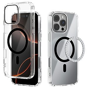 Σκληρή Πλάτη PC+TPU για iPhone 16 Pro Max (ABEEL) σε Μαύρο με MagSafe — ανασηκωμένα χείλη & airbag γωνίες για προστασία από πτώσεις.