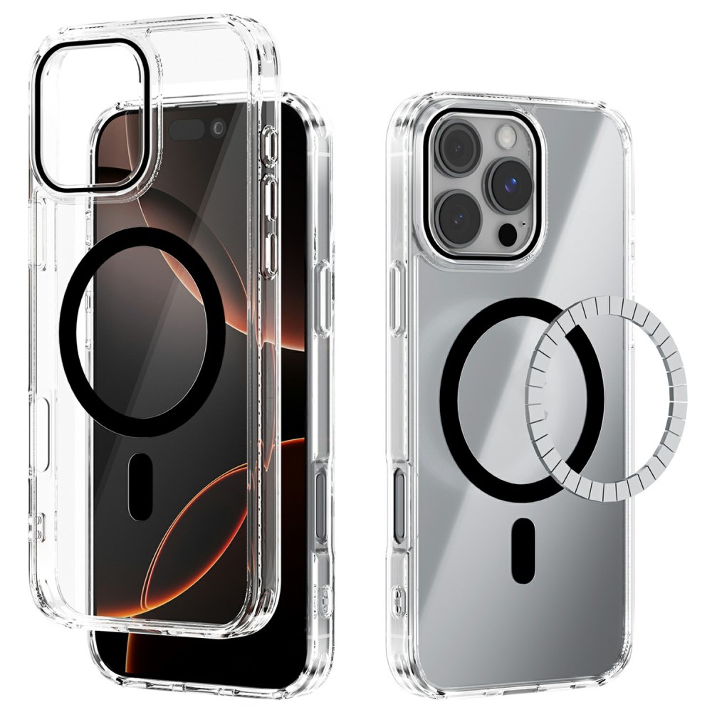 Θήκη iPhone 16 Pro Max - ABEEL - Σκληρή Πλάτη PC+TPU - Μαύρο - MagSafe Σκληρή Πλάτη PC+TPU για iPhone 16 Pro Max (ABEEL) σε Μαύρο με MagSafe — ανασηκωμένα χείλη & airbag γωνίες για προστασία από πτώσεις.
