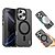 Σκληρή Πλάτη PC+TPU για iPhone 16 Pro Max (IMAK) σε Μαύρο με MagSafe — micro airbag γωνίες για προστασία από πτώσεις & άνετο κράτημα.