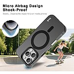 Θήκη iPhone 16 Pro Max - IMAK - Σκληρή Πλάτη PC+TPU - Μαύρο - MagSafe — εικόνα 4