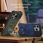 Θήκη iPhone 16 Pro Max - OEM - Σκληρή Πλάτη PC+TPU - Μαύρο - MagSafe/Stand/Λουράκι — εικόνα 3